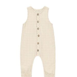 Quincy Mae Checkered Sleeveless Romper